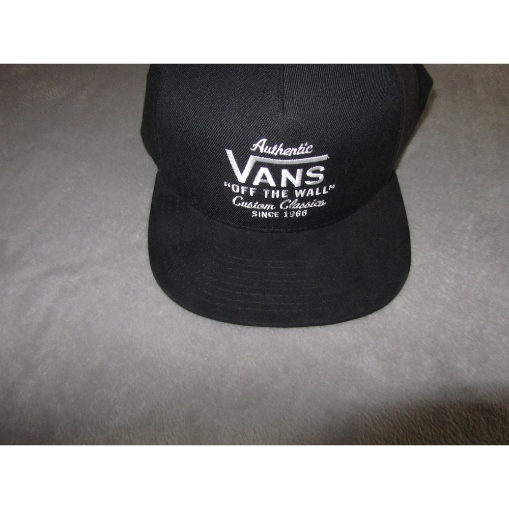 Vans Off The Wall Custom Classics Snapback Hat Black Embroidered Skate Cap
